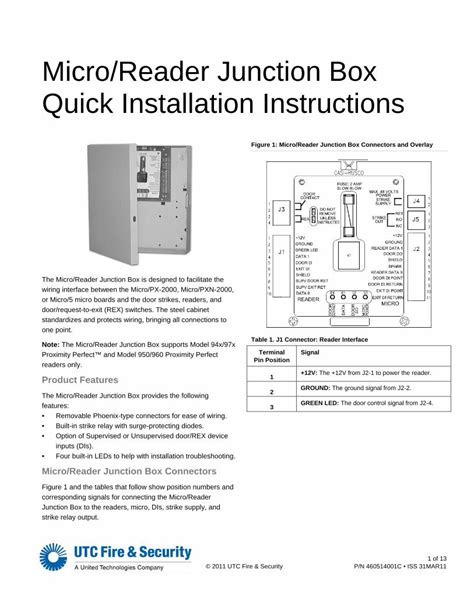 Micro/Reader Junction BoxMicro/Reader Junction Box